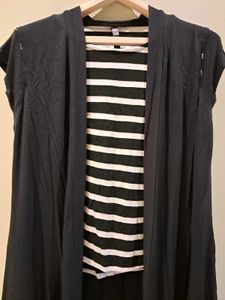 Women's Black Long Top