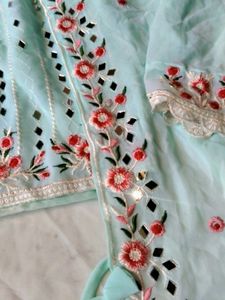 🌸 Beautiful Mint Green Ghagra Choli Set 🌸