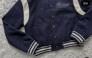 unisex Navy Padres Varsity Jacket