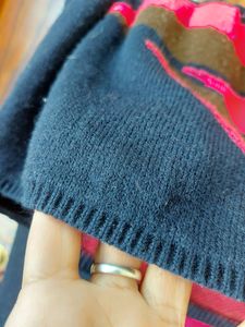 Kashmiri Highly Warm Woolen Blue Pink STOLE