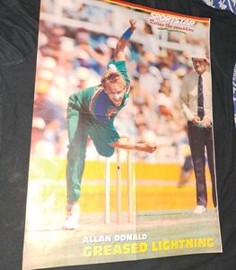1990s Sportstar Cricket Poster - Allan Donald
