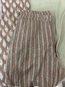 Women's Ethnic Cotton Kurta and Pants Set