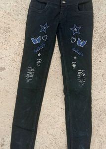 Denim Riped Jeans This Have Extra Work On It