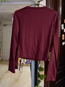 Maroon Long Sleeve Top