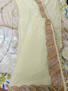 Elegant Green &amp; Gold Saree