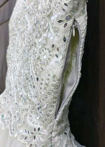 Off-white Flared Party Wear Gown