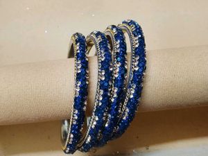 Sparkling Blue Stone Bangles