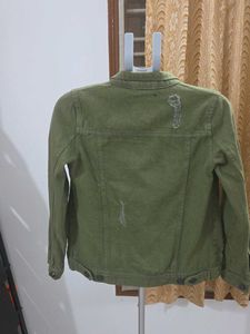 Roadster Olive Green Denim Jacket