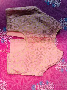 Unused Beautiful Pink Brocade Blouse