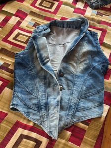 Stylish Denim Vest Jacket