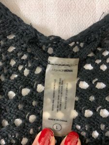 Black Crochet Tank Top