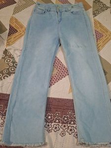 Y2K Light Wash Wide Leg Jeans