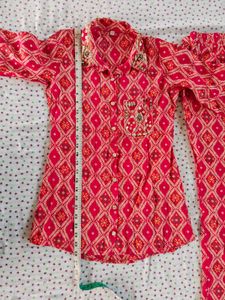 Stylish Pink Ethnic co cord set