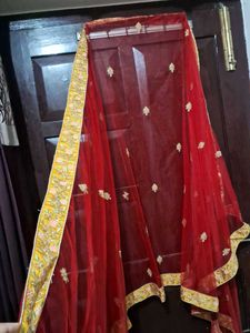 Yellow Embroidered Lehenga Choli Set