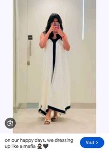 Elegant Cream &amp; Navy Maxi Dress