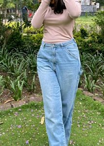 Light blue Baggy Denim For Women