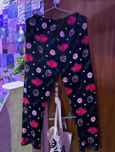 Cozy Heart Print Pajama Bottoms