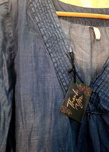 Chic Denim V-Neck Dress