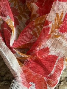 Floral Print Organza Trendy Saree *best quality*