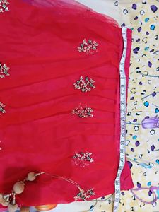 Red Embroidered Lehenga Choli Set