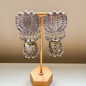 Lotus Jhumka Earrings