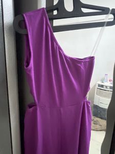 Stunning Purple One-Shoulder Cut-Out Jumpsuit