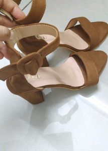 Stylish Suede Brown Heels