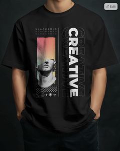 Creative Graphic Black T-Shirt