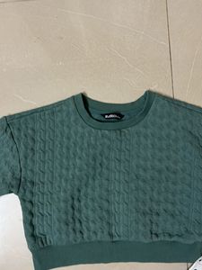 Kids Outfit: Green Top &amp; Polka Dot long to