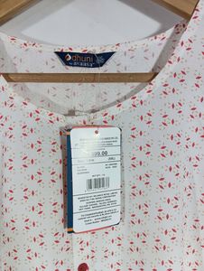 White Printed Casual Kurta (Women)