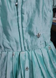 small girl  sky blue  stylish frock -size 30