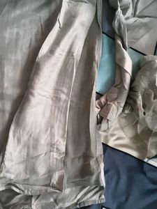 Embellished Grey Silk Kurta with duppata set