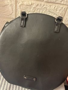 Vero Moda Black Croc-Embossed Shoulder Bag