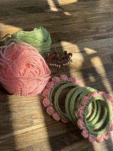 Handmade Crochet Bangles  Set