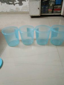 Set of 4 Blue Storage Containers