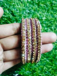 Sparkling Multi-Color Bangles Set