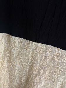 Black Lace Trimmed Dress