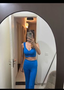 Blue Crop Top & Pant Zara