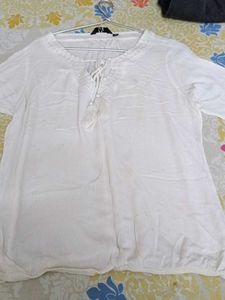 Elegant Embroidered Tassel Top