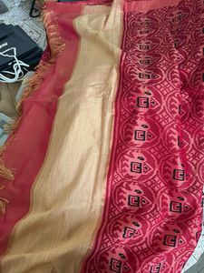 Beautiful Pink Printed Saree