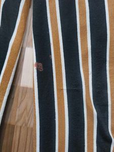 Striped Palazzo Pants with Belt