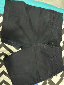 Black Denim Shorts