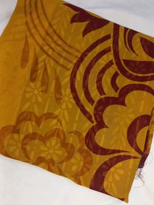 NEW MUSTARD PRINTED SAREE