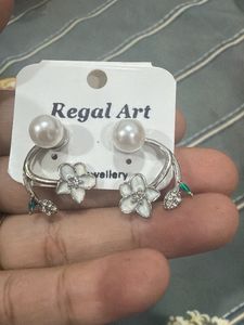 Regal Art Pearl Flower Earrings