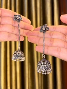 Elegant Brass Jhumka Earrings