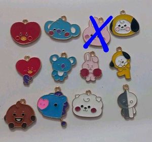 Cute BT21 Character Charms Set