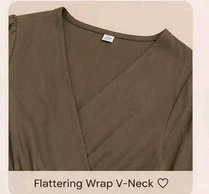 Olive Green Wrap Dress