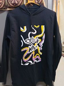 Black Graphic Print Hoodie