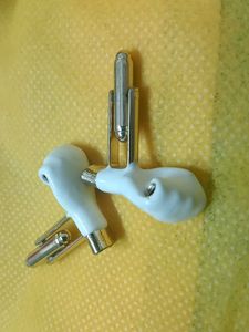 Unique White Hand-Shaped Cufflinks