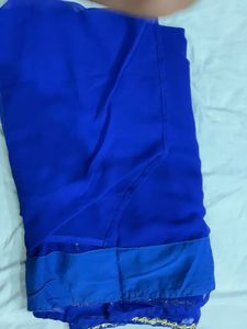 Royal Blue Embellished Saree